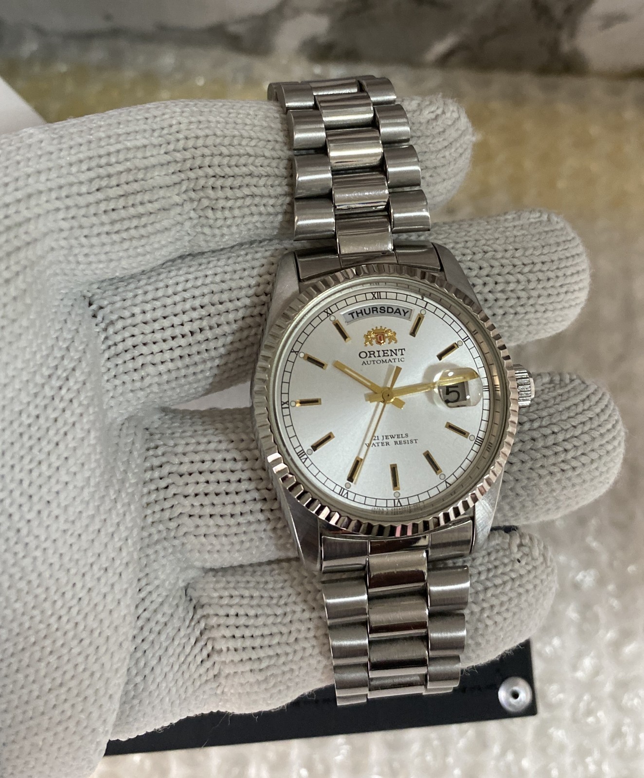 Orient President  Automatic Silver Dial Stainless… - image 10