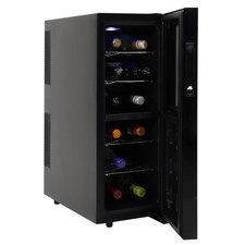 Koolatron 12 Bottle Wine Fridge – 12 Bottle, Black 12 Dual Zone