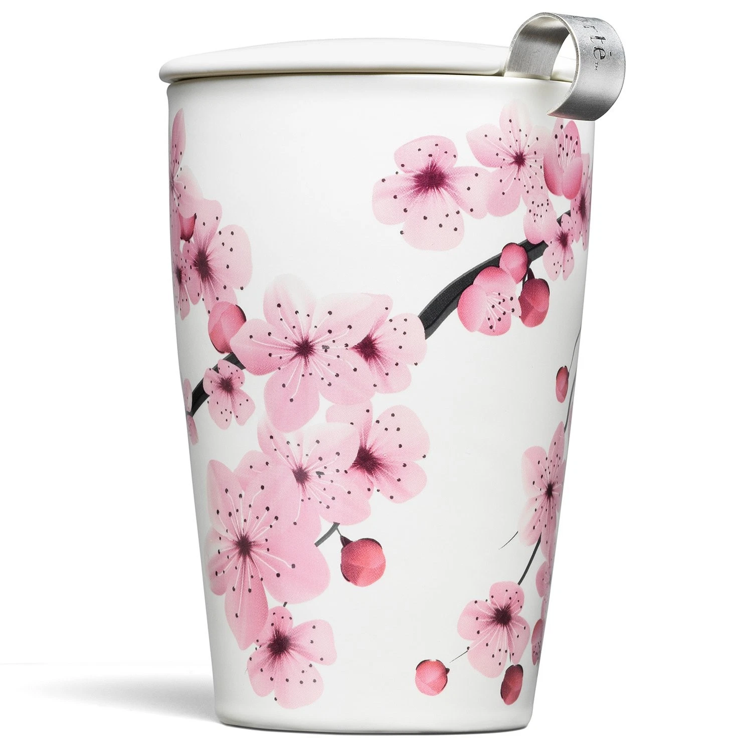 Double-Walled Ceramic Kati Cup, Removable Stainless Steel Infuser Basket and ...