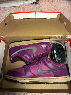 Nike Dunk Low Men s Colorblock Purple Black Gray Low Top Lace-Up Sneakers