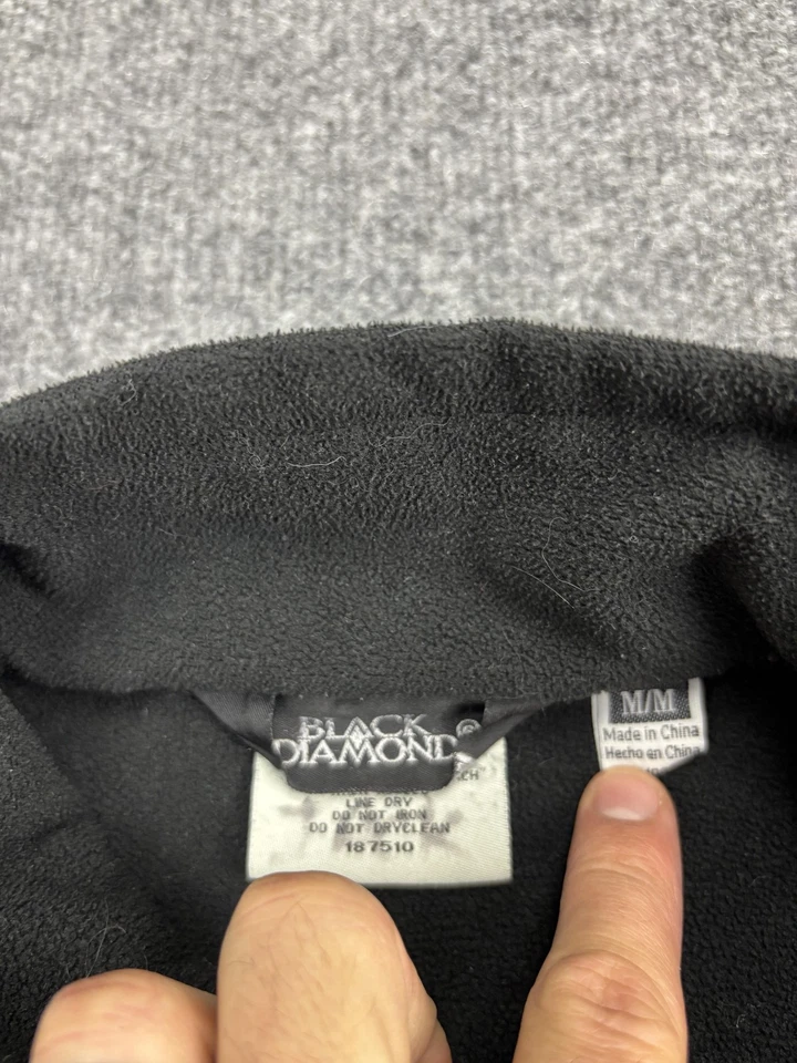 Black Diamond Jacket Womens Medium Black Softshell Fleece Lined Zip Pockets - Image 2 of 4