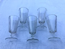 Vintage Old Soviet shot glass for vodka Lafitnik 60s.5 pcs glass