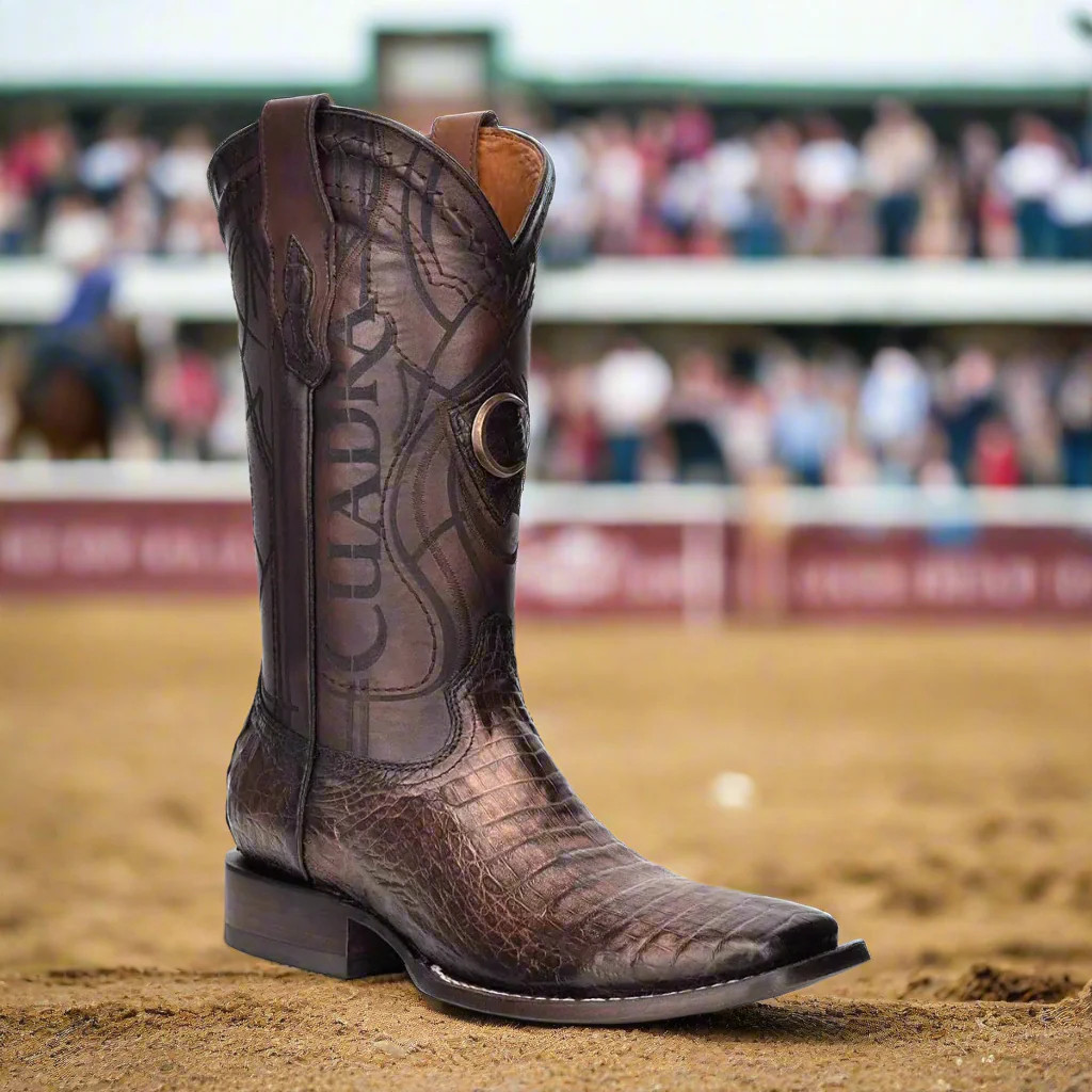 3Z1OFY - Cuadra brown western cowboy rodeo caiman leather boots