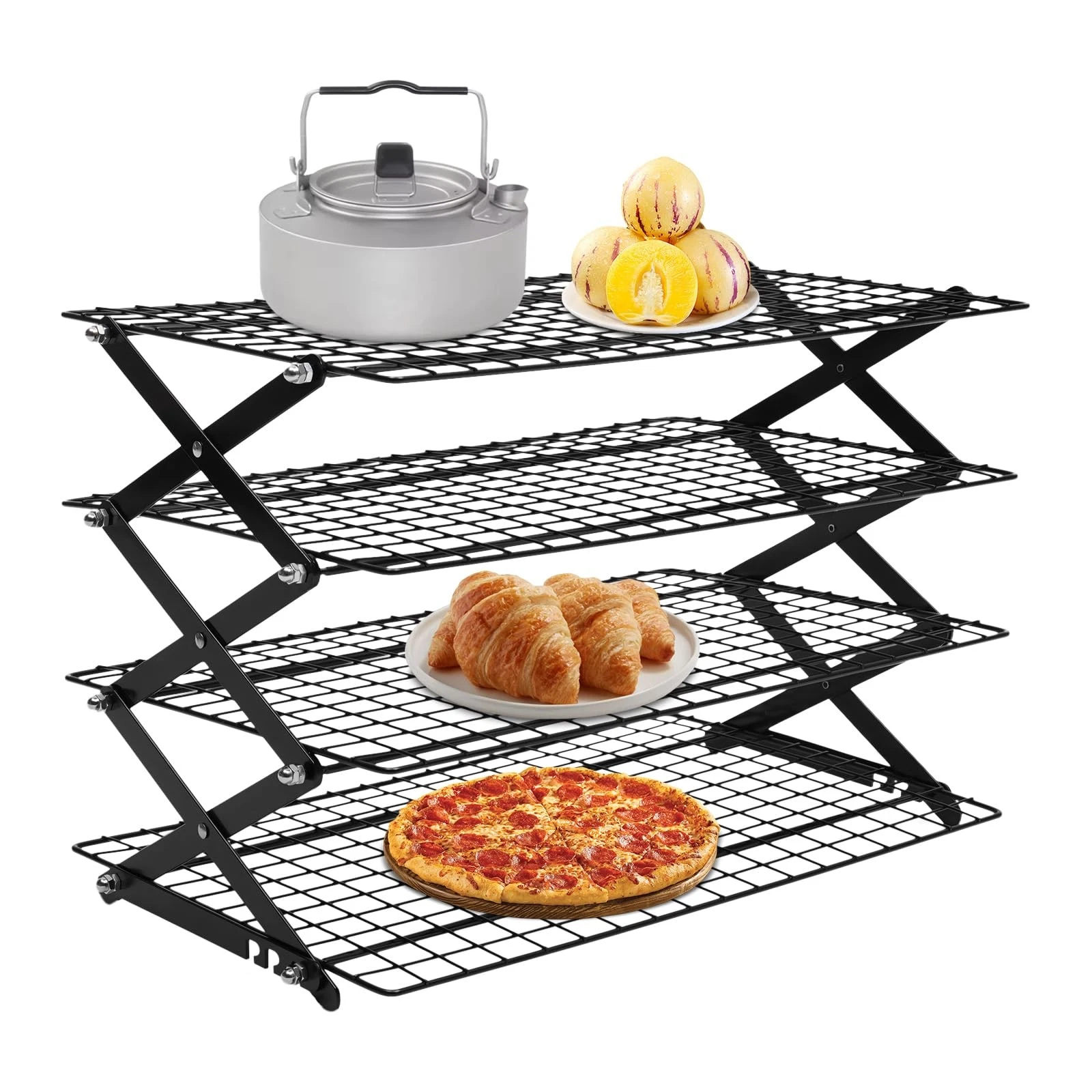 4-Tier Collapsible Cooling Rack Adjustable 3 Setting Design Stackable Cooling US
Opens in a new wind