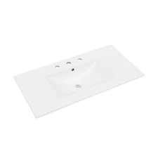 Swiss Madison SM-VT336-3 19" Ceramic Vanity Top - White