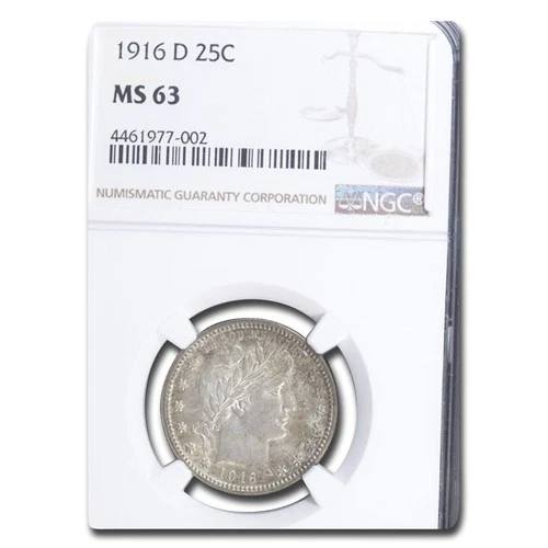1916-D Barber Quarter MS-63 NGC
