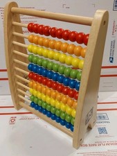 HAPE Wooden Abacus MADE IN GERMANY Bead Counting Math Help Learning Toy Tool