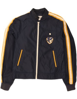 GAS Herren Bomberjacke UK 38 Medium Navy Blau Colourblock KR15