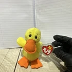 Ty Beanie Babies Quackers Yellow Duck Plush Beanbag Stuffed Animal, 1994 Vintage