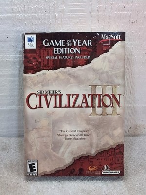 NEW Sid Meier's Civilization III Game of the Year 2003 Infogrames Box Mac SEALED