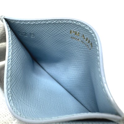PRADA 1MC025 Embossed logo Pass Case Card Case Safiano