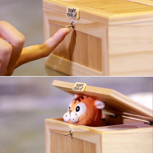 Hölzerner Useless Box Leave Me Alone Don't Touch Tiger Spielzeug Kinder Geschenk - Bild 7 von 12