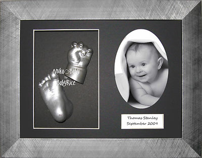 New Christening Gift Set 3D Baby Casting Kit hand foot Silver cast