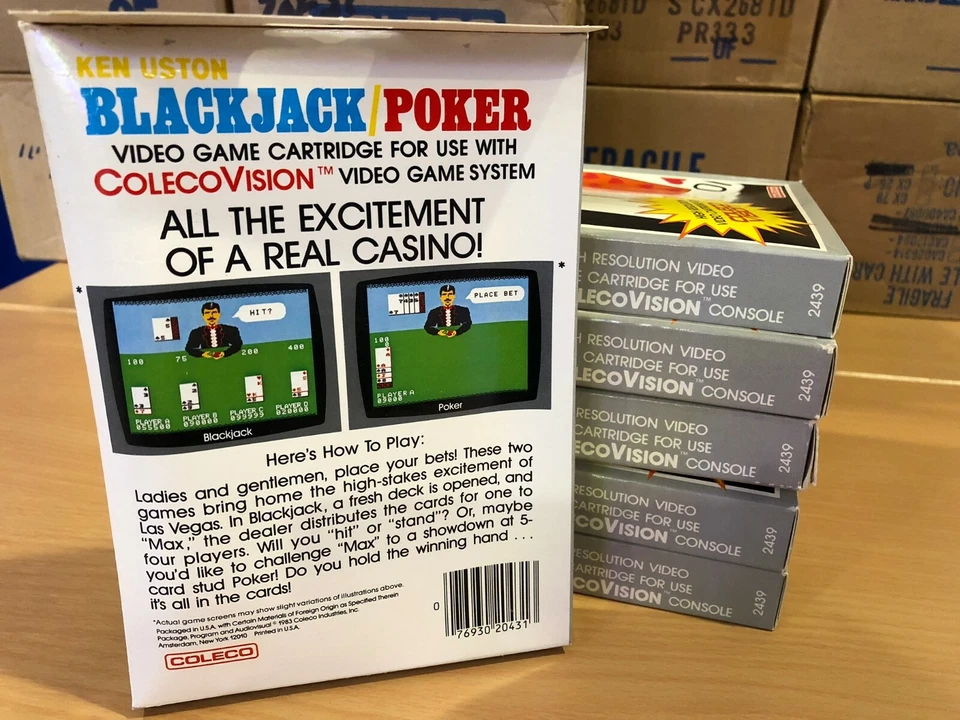 BLACKJACK  - COLECOVISION Video Game System NEW & SEALED !! (DENTED BOXES) - Image 2 of 4