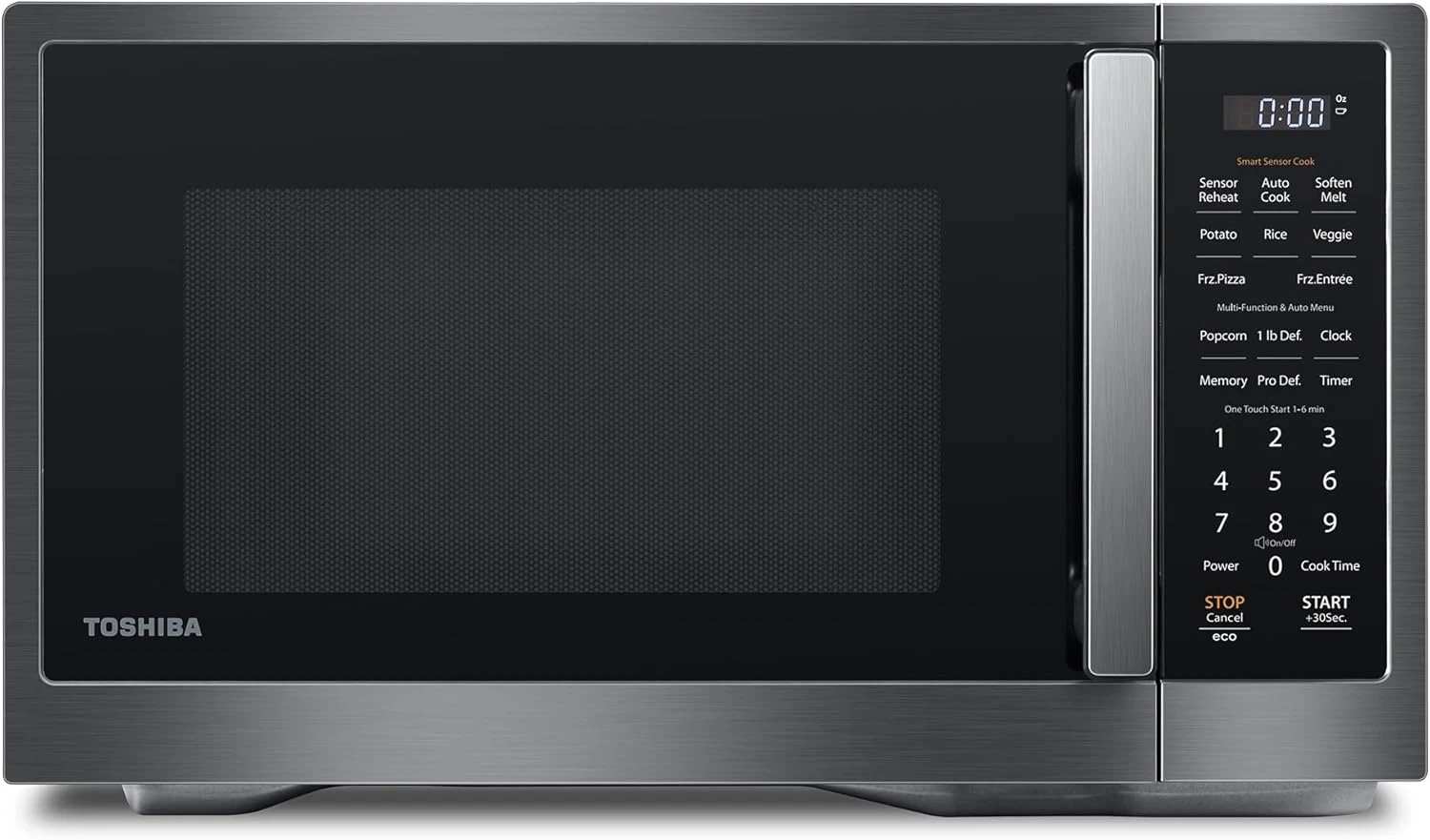 Stylish 1.2 Cu Ft Countertop Microwave Oven with Smart Sensor & 13 Menus