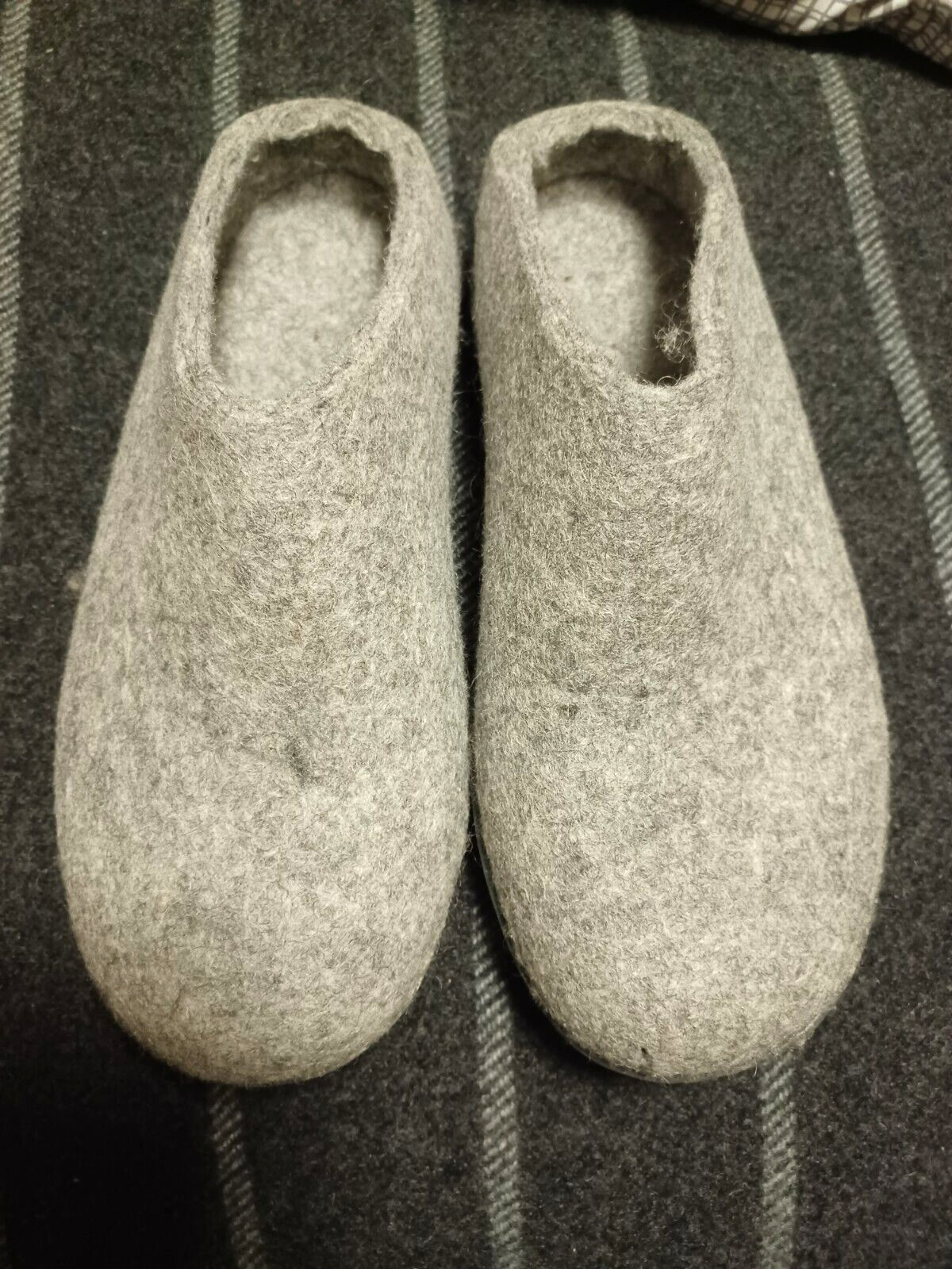 Glerups Wool Slippers Size 42 Grey Slip-On Mule Clogs for Men Women-image