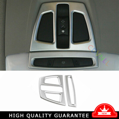 Car Front Reading Lamp Frame Cover Trim 1* For BMW X1 F48 2016-2022 Matte Silver