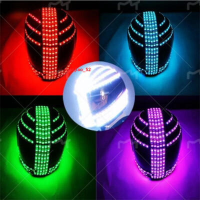 Only Helmet LED Robot Helmet for Luminous Robot Costumes Dance Performance Prop