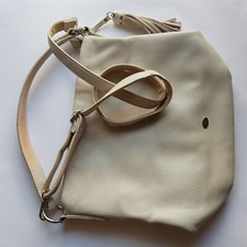 Borsa a mano David Jones Paris pelle panna tracolla nappa 29 cm foderata cerniere