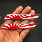 2x Japan Japanese Flag Car Emblem Badge Motorcycle Fairing Decals Sticker JDM