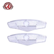 ALTALINE 2-PIECE BICYCLE WHEEL SPOKE REFLECTOR SET IN CLEAR.