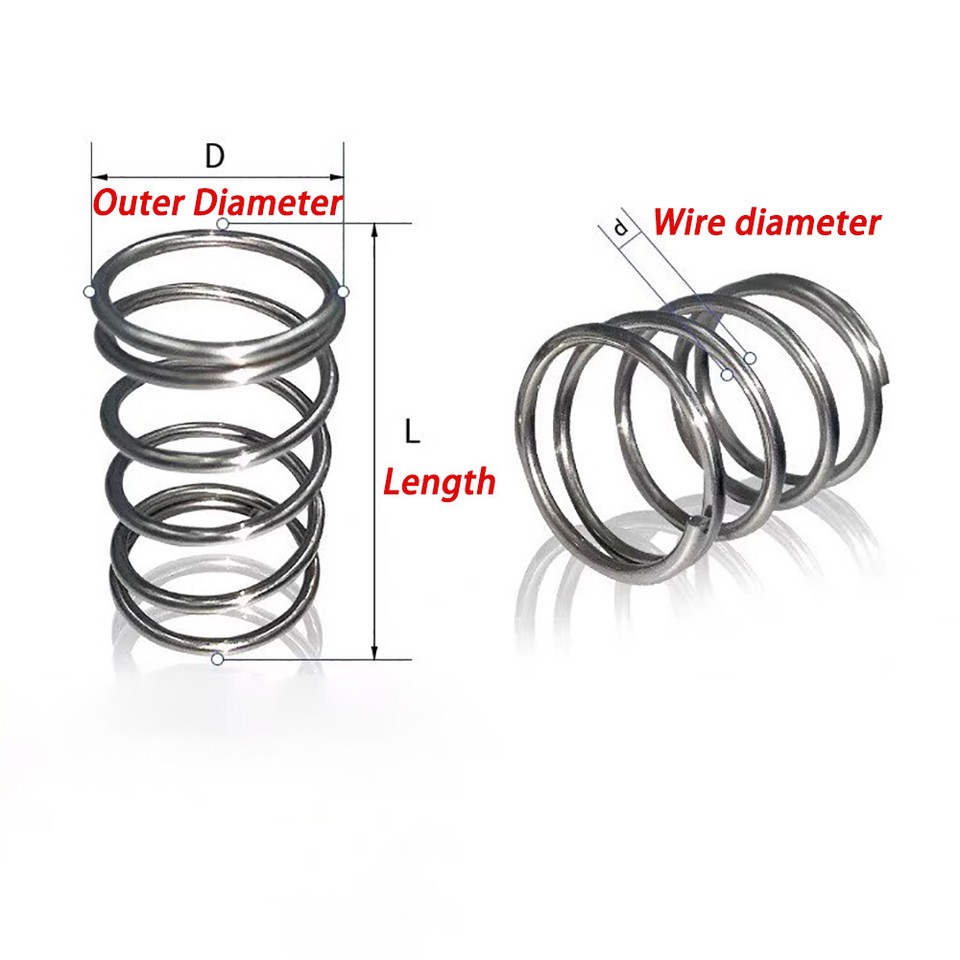 Compression Spring Various Size 3-25mm Diameter & 5-50mm Length ...