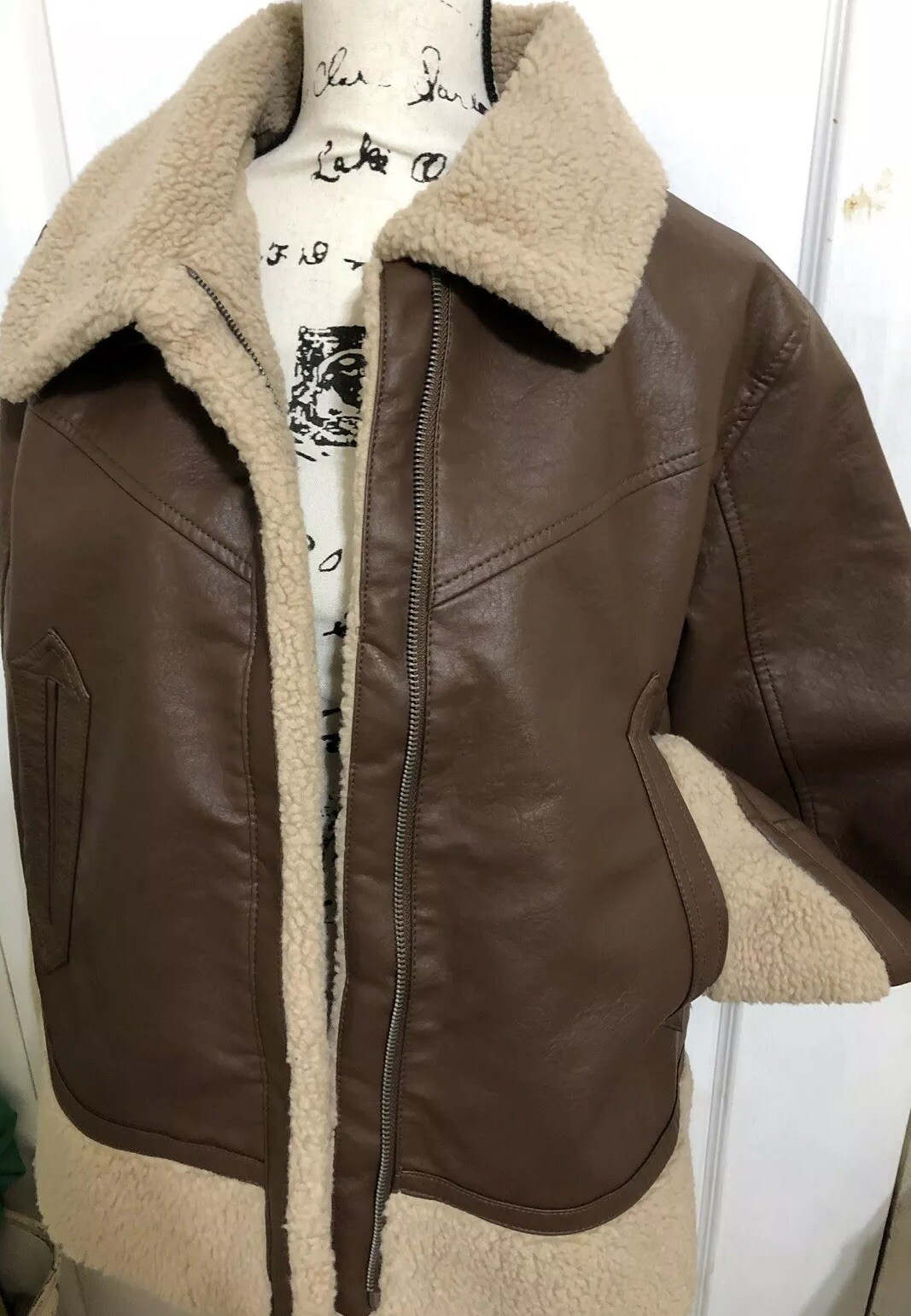 universal thread leather jacket