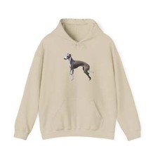Elegant Greyhound Unisex 50/50 Hooded Sweatshirt