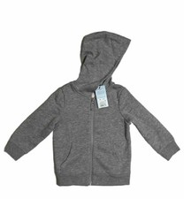 NWT Cat and Jack Kid  s Size 2T Heather Gray Long Sleeve Full-Zip Hoodie F-9
