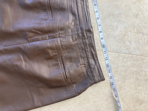 Vintage Y2K Lot Of 2 Lined Leather Midi Skirts in Black & Brown Size M (6-8) EUC - Picture 7 of 11
