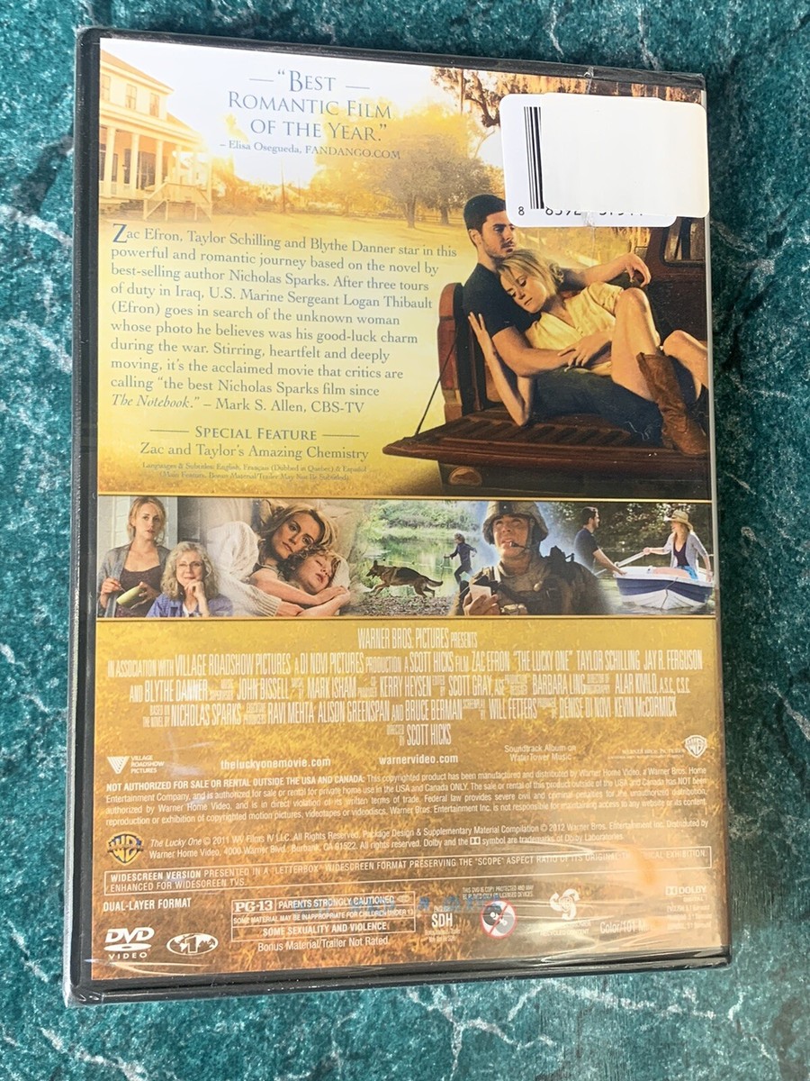 THE LUCKY ONE (2012) DVD -Zac Efron, Taylor Schilling, Blythe