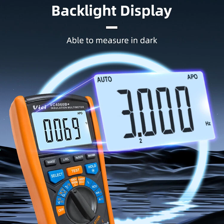 TRMS Multimeter mit Isolationsmessgerät Isolationswiderstand Tester Megohmmeter - Bild 4 von 4