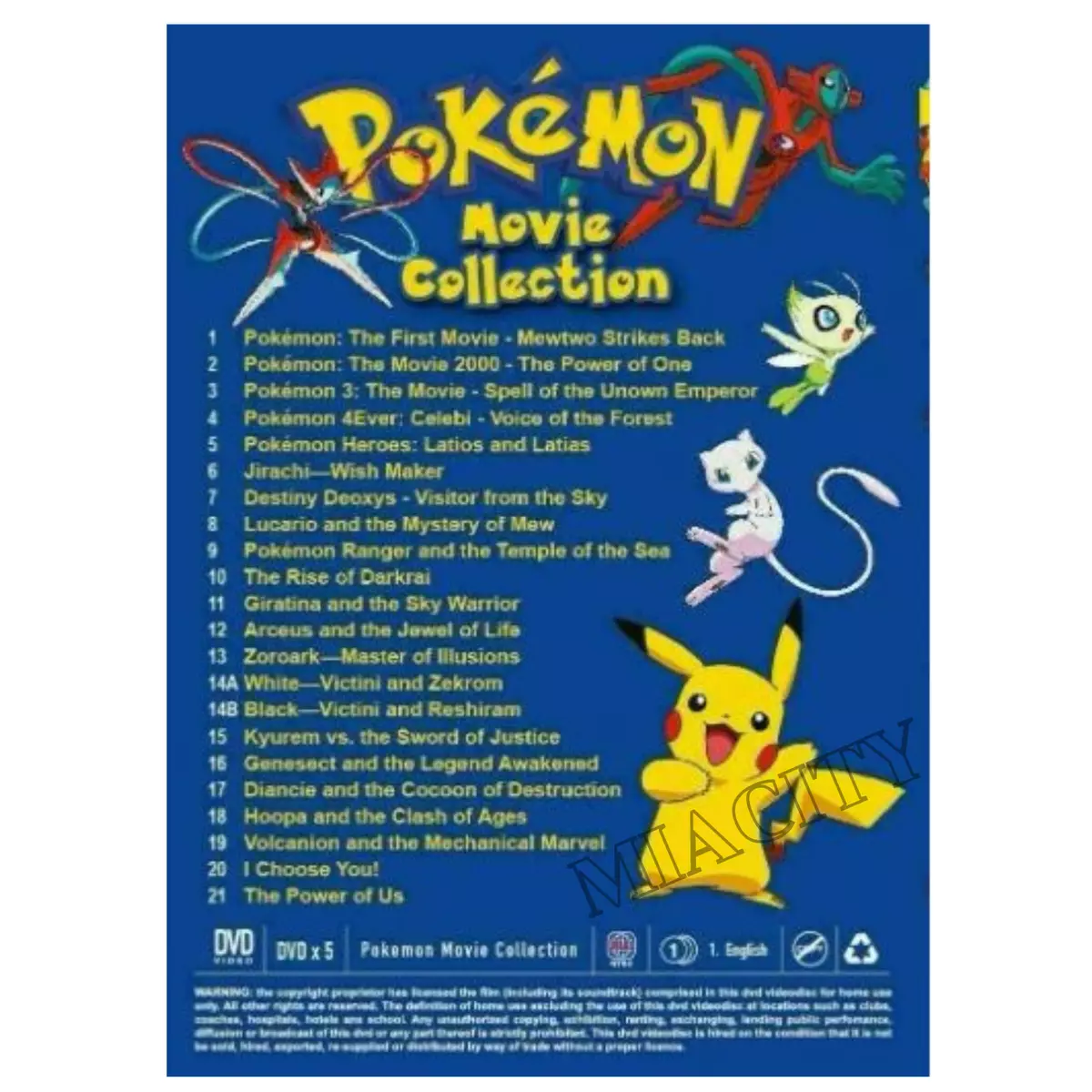 DVD Pokemon 4 Filmes Dublados