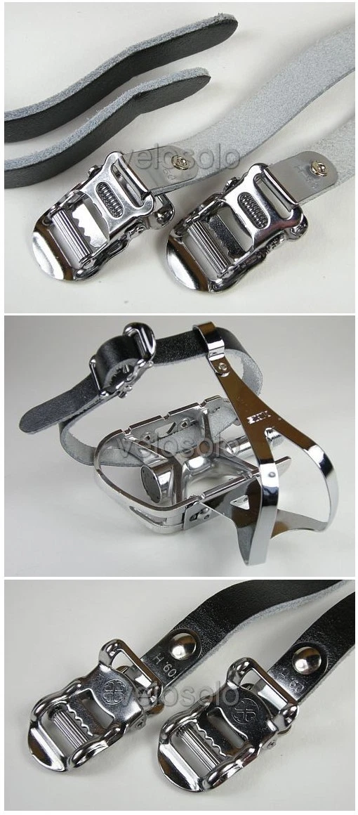 Leather bike pedal straps sales