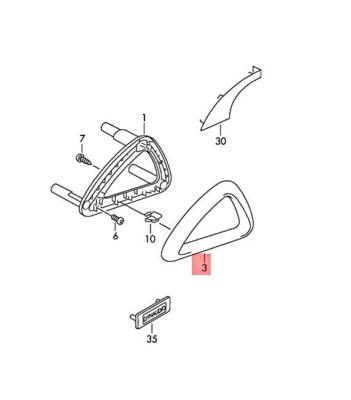 NEW VW SCIROCCO 137 138 COVER TITAN BLACK 1K8868056AYHX ORIGINAL