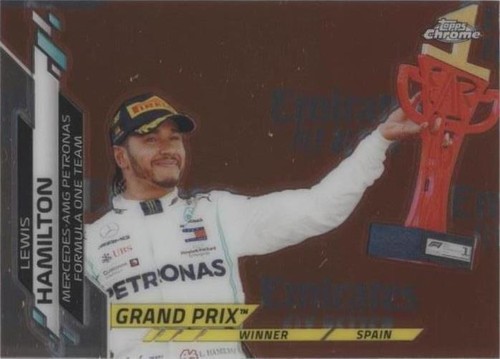 LEWIS HAMILTON 2020 TOPPS CHROME SAPPHIRE FORMULA 1 F1 #134 AQUA