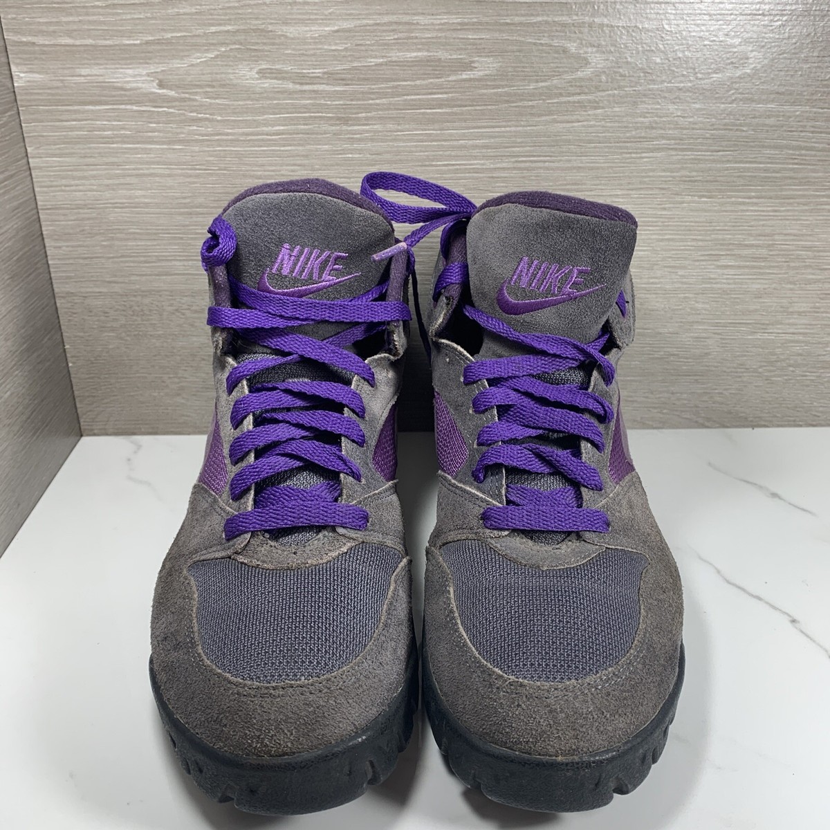 Vintage 90's NIKE Caldera Purple Black Brown Hiking Boots US