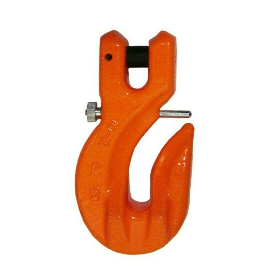 5/16" Grade 100 Clevis Grab Hook w/ Safety Latch Cradle G100 Chain Sling Hook