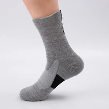 3 6 9 12 Pairs Mens Cotton Cushion Crew Athletic Socks For Sports Hiking Running