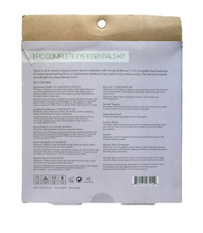 Kit completo de 11 piezas Smoke & Mirrors Eye Essentials - Belleza limpia, Foto 2 de 3