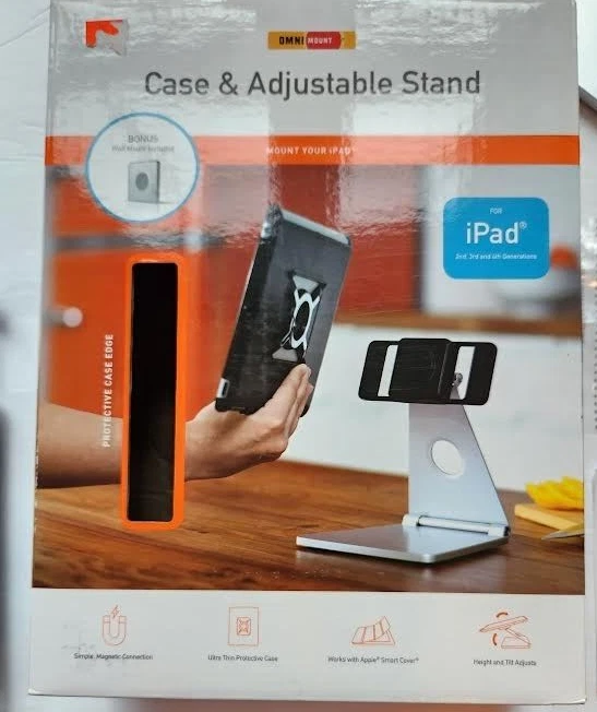 iPad 2,3 &4th Gen Case & Adjustable Metal Desktop Table Stand + Bonus Wall Mount - Image 2 of 4
