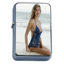 Moroccan Pin Up Girls D9 Flip Top Oil Lighter Wind Resistant 