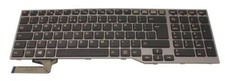 Fujitsu FUJ:CP681627-XX KEYBOARD BLACK/RED UK W/O TS FUJ:CP681627-XX, Keyboard E