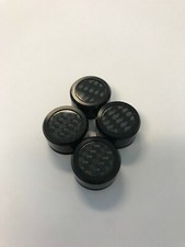Carbon Fiber License Plate Frame Screw Fastener Caps For Cars Trucks Set Of 4