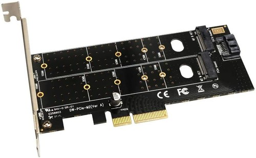 PCIe M2 Adapter (M Key+B Key) M.2 NVMe SSD NGFF to PCIE X4 M Key ssd Adapter NY - Afbeelding 4 van 9