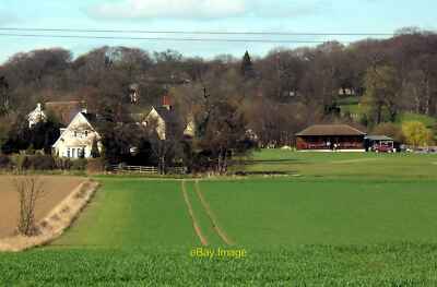 Photo 6x4 Ledsham village and cricket field viewed from Newfield Lane Foo c2012