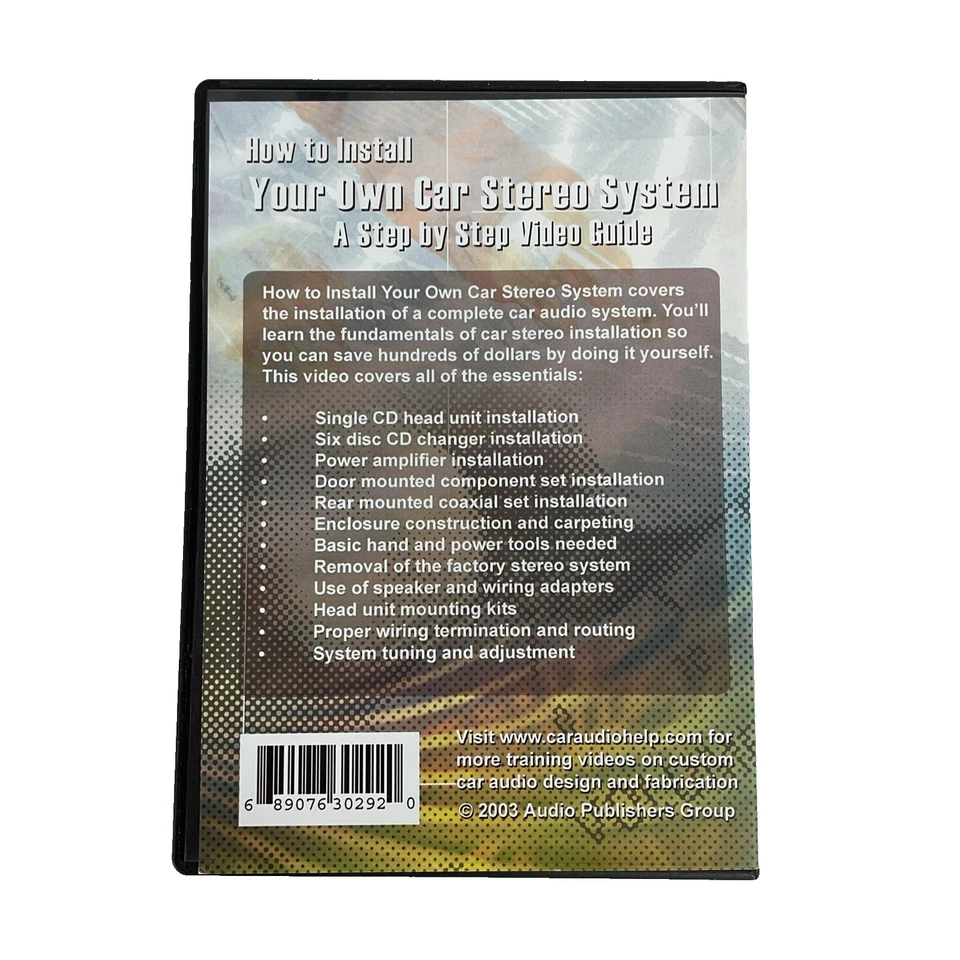 Audio Publishers Group 2003 How To Install Your Own Car Stereo System DVD Foto 2 de 4
