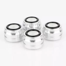 4*Aluminum alloy HiFi Audio Speaker Isolation Feet AMP Turntable Base Pad Silver