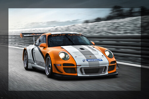 Poster GT3R A RIGHE ELEGANTE aerodinamico auto da corsa famosa in tutto il mondo 20x30 - Foto 1 di 1