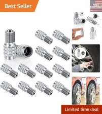 Universal Fit Copper Valve Caps 16-Pack - Smooth Flow-Through Tire Maintenance